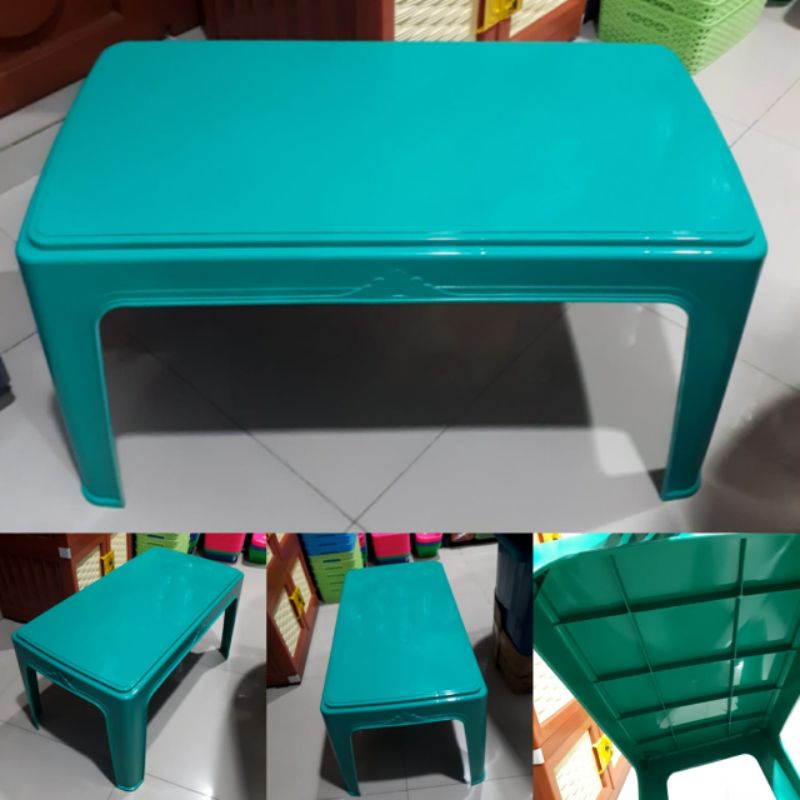 Meja panjang hijau/meja cafe/meja jualan/meja tv/meja plastik/meja warna/meja kokoh/meja serbaguna(M