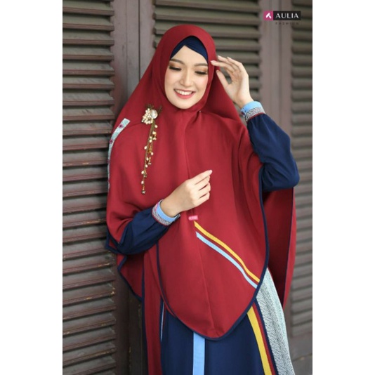 Aulia Fashion Gamis Terbaru Reeyna Cloud Grey Syari Dress Favorit