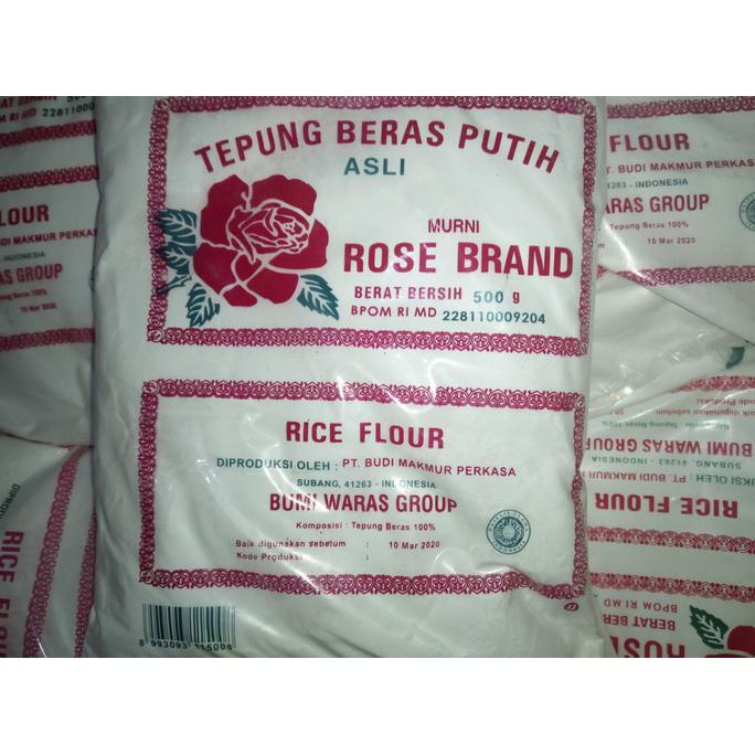 

BAHAN POKOK / Tepung Beras Putih cap Rose Brand 500gr SUPER MURAH