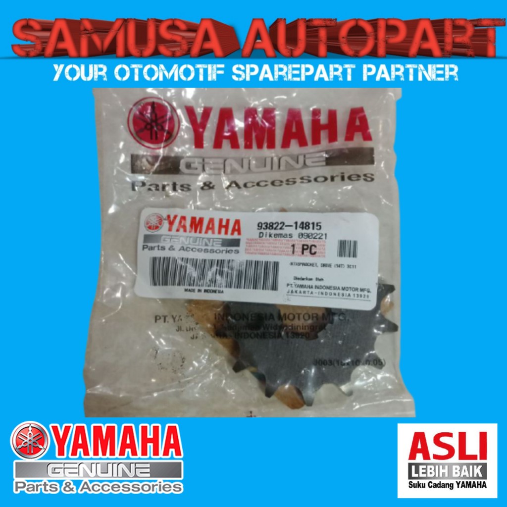 SPROCKET DRIVEN / GIGI DEPAN / GEAR DEPAN NEW JUPITER MX KOPLING ORIGINAL / 93822-14815