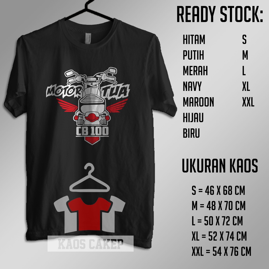 Kaos Motor Tua Honda CB 100 Baju Otomotif