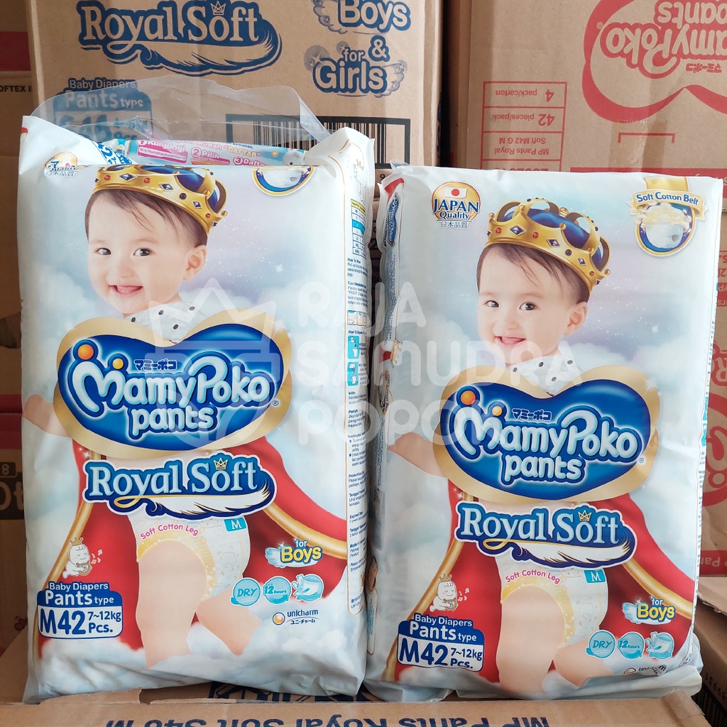 MAMYPOKO ROYAL SOFT PANTS S46, M42, L34,XL30, XXL24 BOY/GIRL