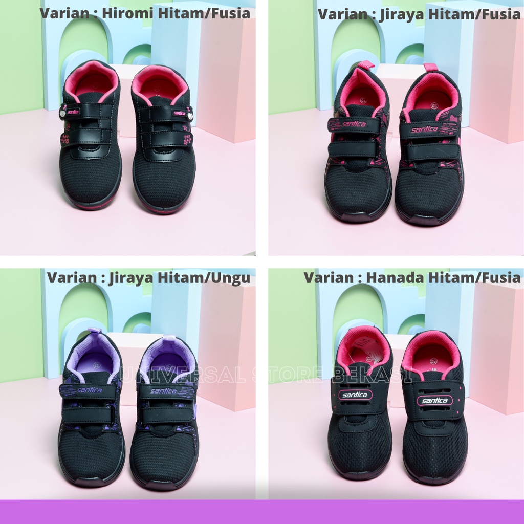 SEPATU SEKOLAH ANAK PEREMPUAN CEWEK PAUD TK SD SANTICA HANADA SNEAKERS CASUAL ANAK MURAH