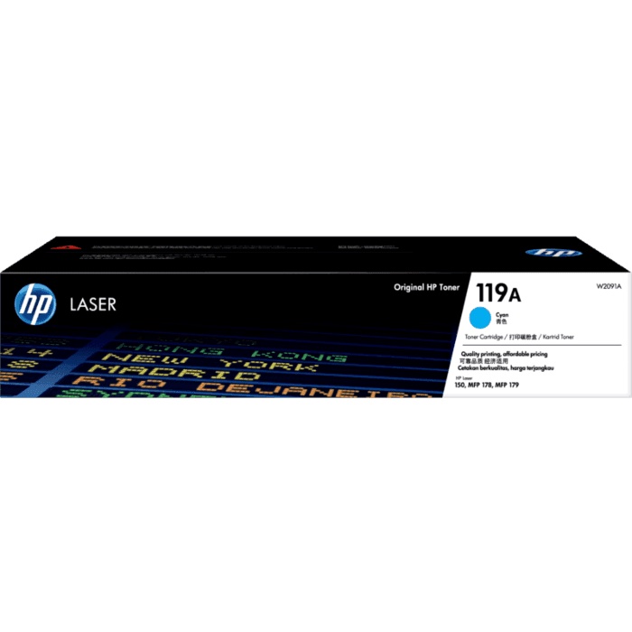 Toner HP 1 Set 119A ( Bk, C, M, Y ) Original LaserJet Cartridge - HP 150A 150NW 178NW 179FNW