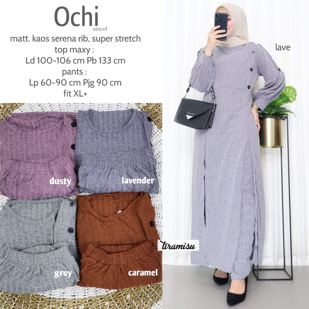 Baju Setelan Wanita Ochi Setcel Tiramisu