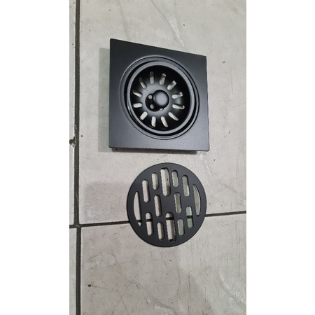 floor drain / saringan got stainless hitam black