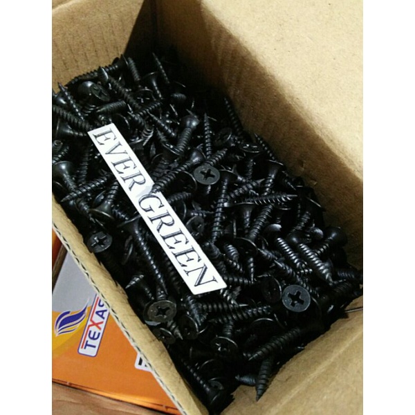Sekrup Gipsum 7 cm (3" in) - HARGA 1 DUS : 175 PCS - 7cm (3in) - baut skrup hitam for paku Gypsum GR