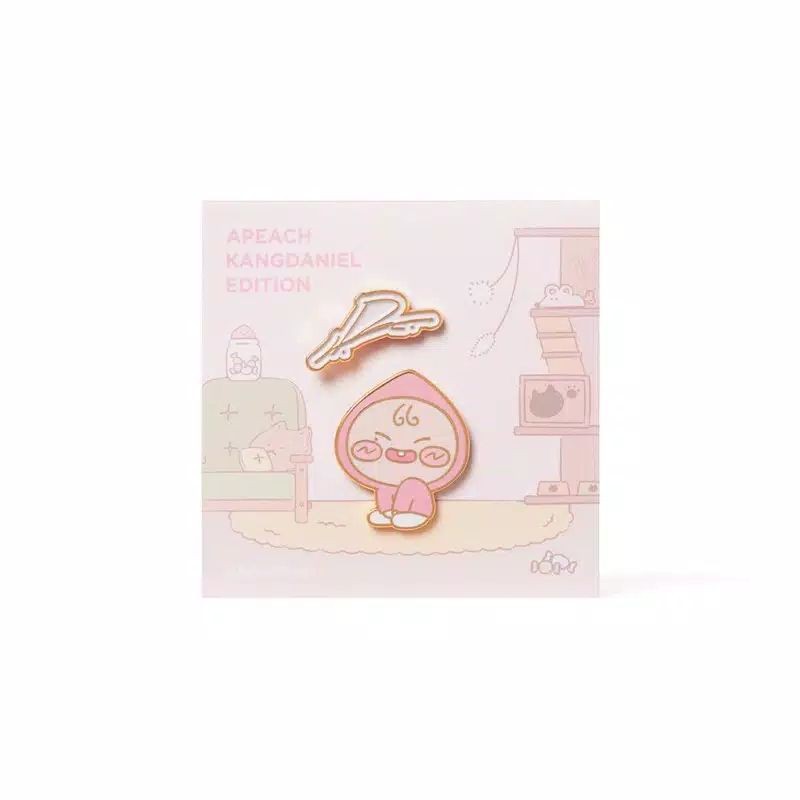OFFICIAL ENAMEL PIN KANG DANIEL X APEACH KAKAO FRIENDS