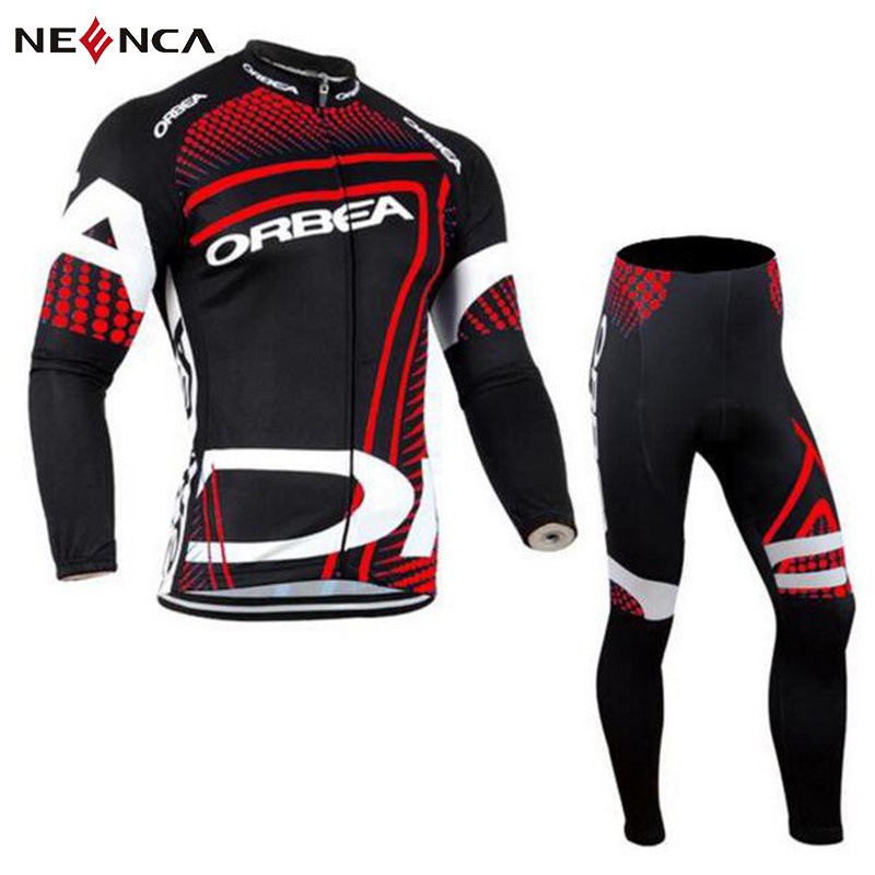 NEENCA Pria Bersepeda Lengan Panjang Sepeda Jalan Set Celana Mtb