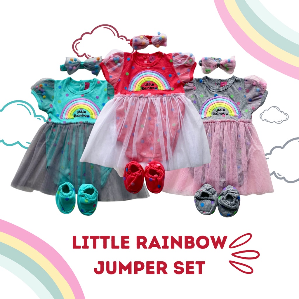 GROSIR little rainbow jumper set