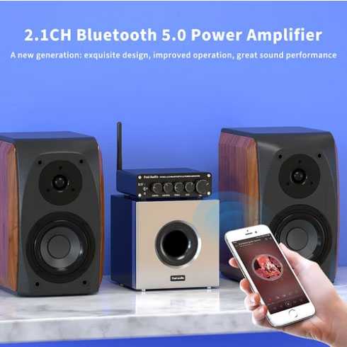 Audio Bluetooth 5.0 Amplifier 2.1 Bass Treble Control BT30D