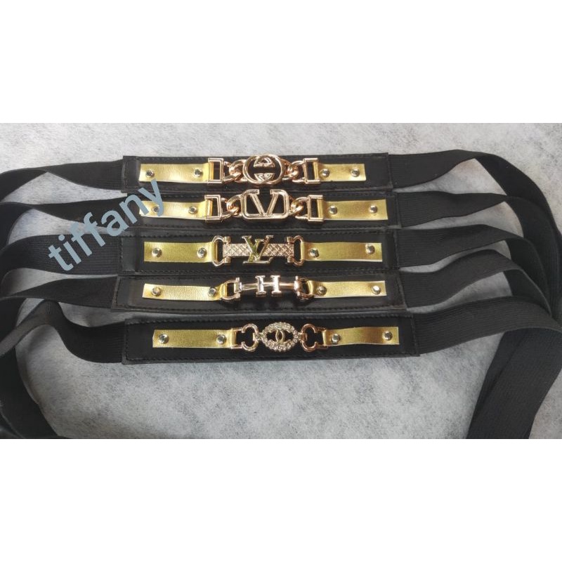 IKAT PINGGANG KEPALA EMAS / BELT WANITA FASHION ELASTIS