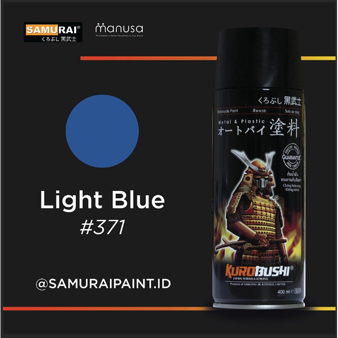 Samurai Paint Standard Light Blue 371 Biru Muda Standar #371 Cat Aerosol Kualitas Kompresor