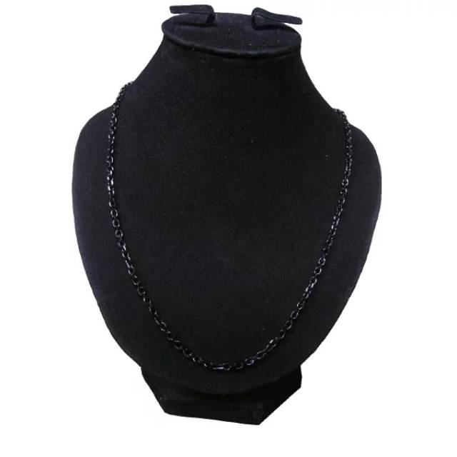 Kalung Pria Rantai Hitam Titanium