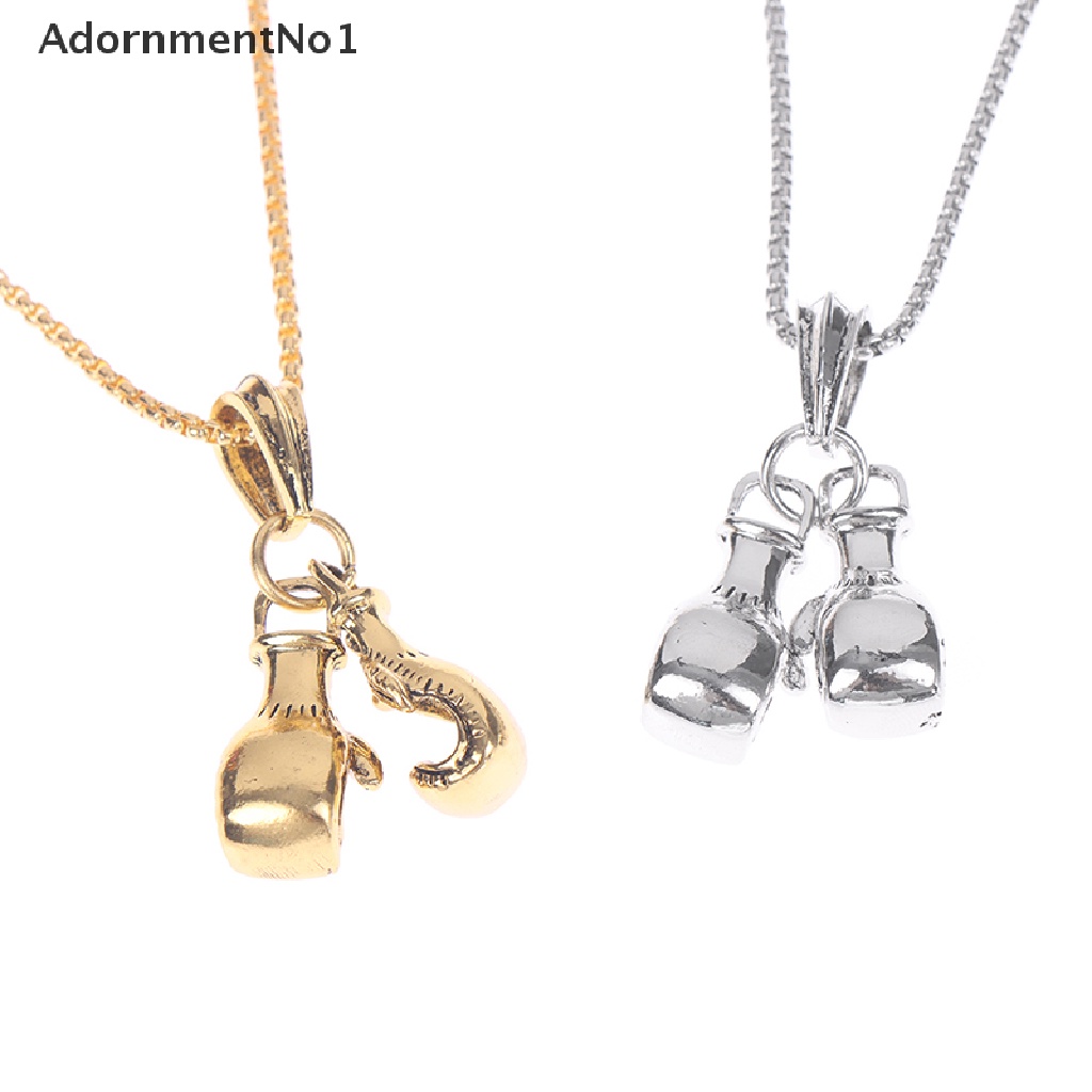 (AdornmentNo1) 1pc Kalung Rantai Pendan Sarung Tinju Gaya Hip Hop Retro Rock Untuk Pria