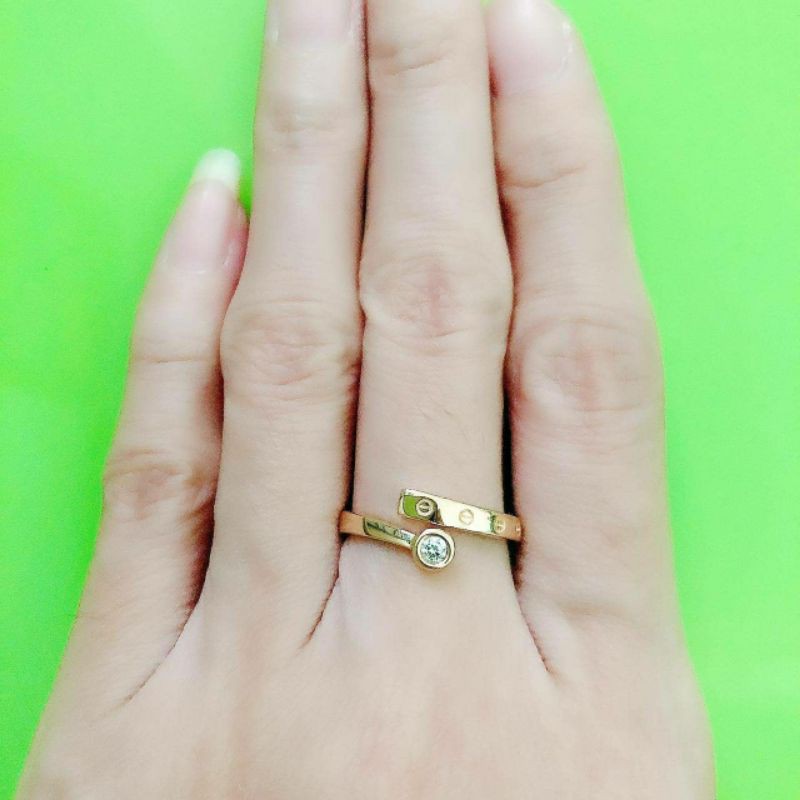 Cincin cartierr melingkar mata 1 kadar 375
