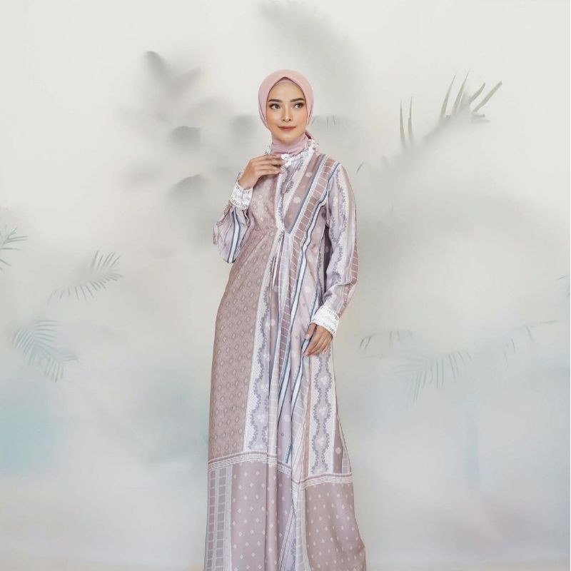 titipan EDELWEIS DRESS VANILLA HIJAB