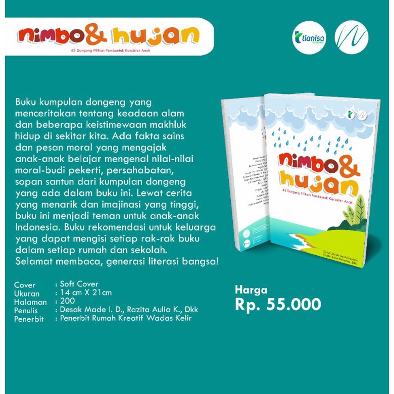 Buku Dongeng Anak Nimbo dan Hujan buku cerita anak