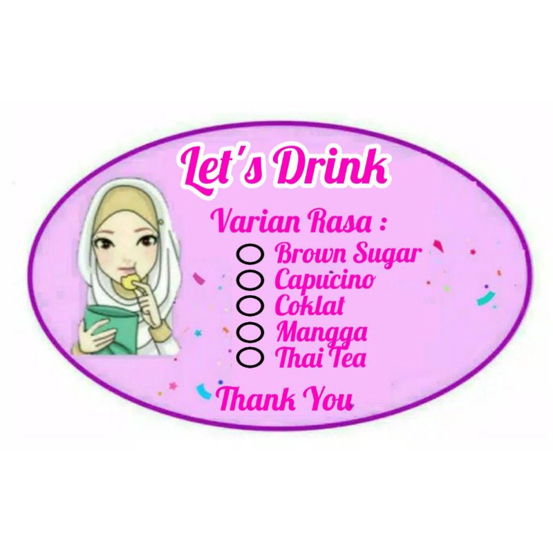 

STIKER PRODUK MINUMAN (HARGA PER PCS, MINIMAL ORDER100 PCS)
