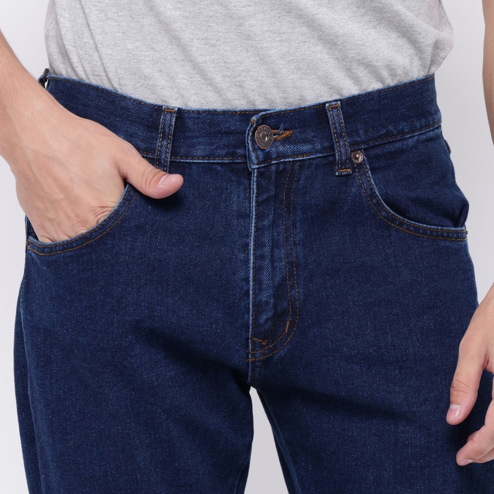 Edwin Celana Jeans Vegas 04 Reguler Fit Pria Panjang Medium Blue