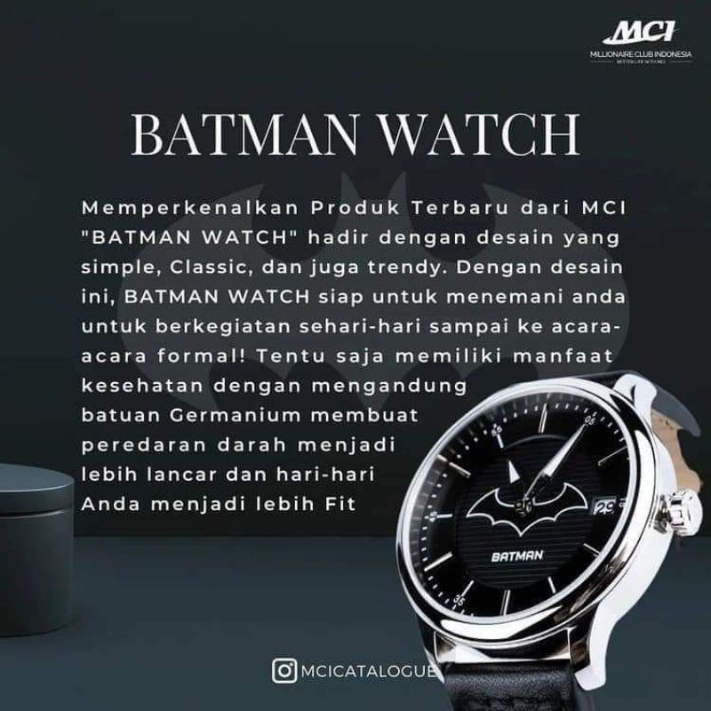 jam tangan Batman MCI new segel