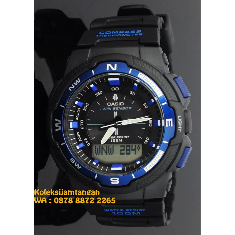 *FREE ONGKIR* CASIO G SHOCK SGW-500H-2B TWIN SENSOR COMPASS THERMOMETER ORIGINAL *PROMO BRANDED*