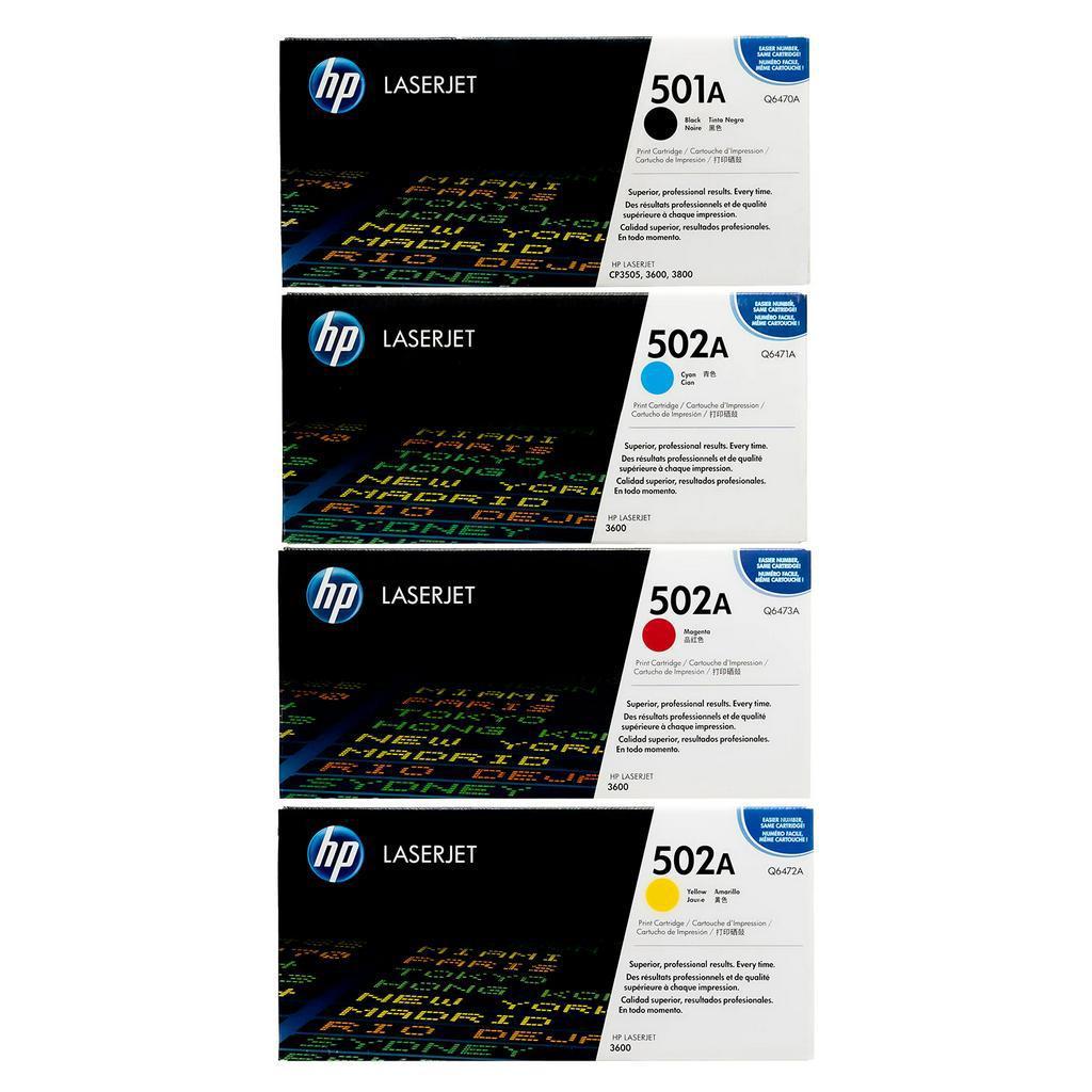 Toner HP 501A 502A For Printer Laserjet 3505 3600 3800 Original