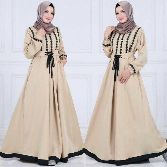 Ghaitsa Dress - UKURAN L XL XXL XXXL 5L - BAJU GAMIS JUMBO - DRESS BIG SIZE - PROMO FLASH SALE-COKSU