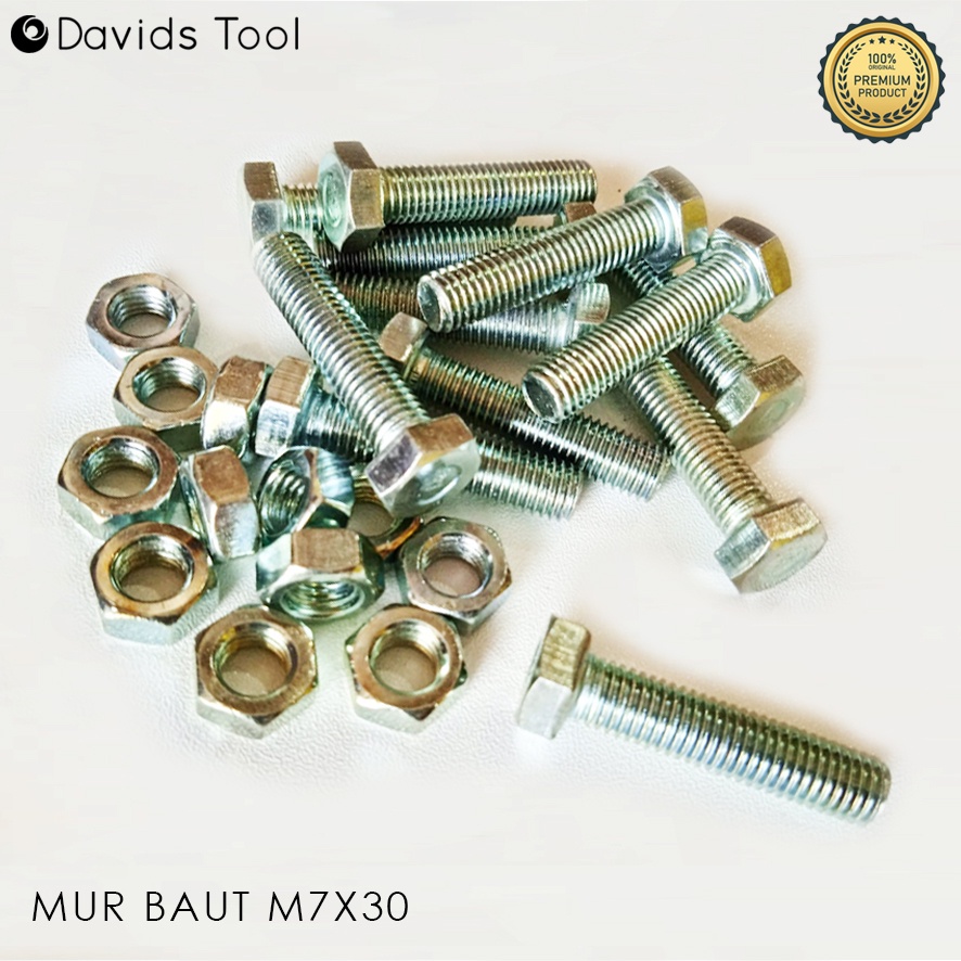 Mur Baut Kepala Hexagon M7 25 30 40