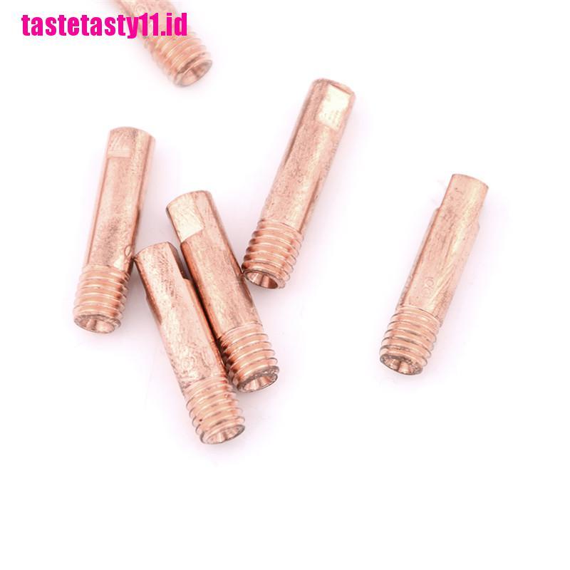 【TTID】10pcs Gas Nozzle Gold 15AK-0.8mm Mig Mag Welding Weld Torch Contact Tips