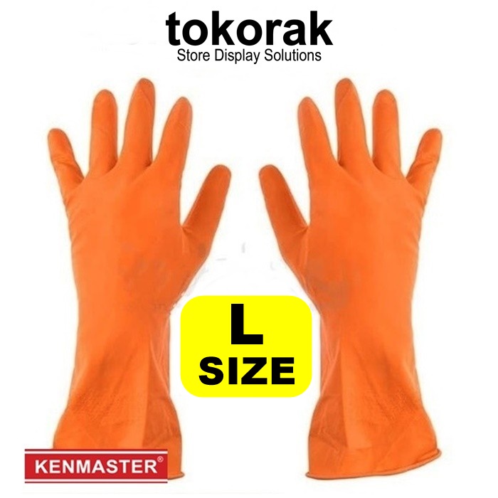 SARUNG TANGAN KARET LATEX L KENMASTER - SARUNG BERKEBUN CUCI PIRING