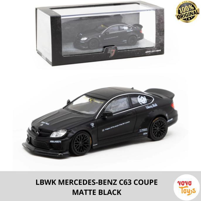 maddox - KJ MINIATURES 1/64 LBWK MERCEDES-BENZ C63 COUPE MATTE BLACK