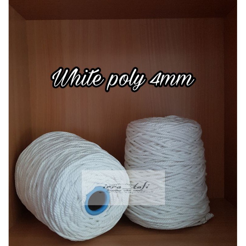 Tali katun warna white poly 1kg