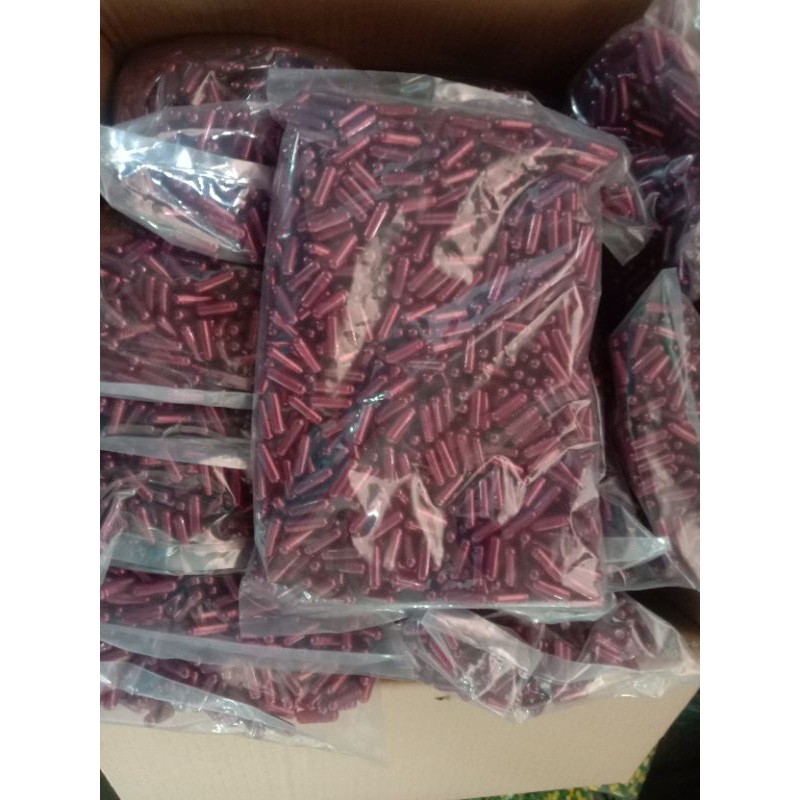 cangkang kapsul 0 maroon metalik