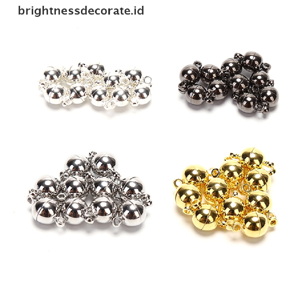 [birth] 10pcs Magnetic Lobster Clasps Buckle Hook Round Ball DIY Jewelry Making Findings [ID]