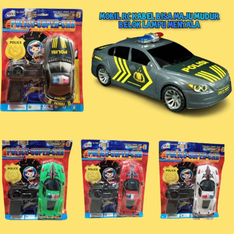 Super Car - Mobil remot mobil polisi kabel - HKR 88-21027P