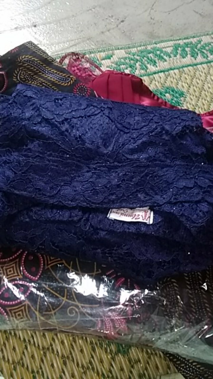 Kebaya Couple Maura Couple - Sania Ruffle Batik Couple Ori Ndoro Jowi Dnt Garansi Cp Parang Maron