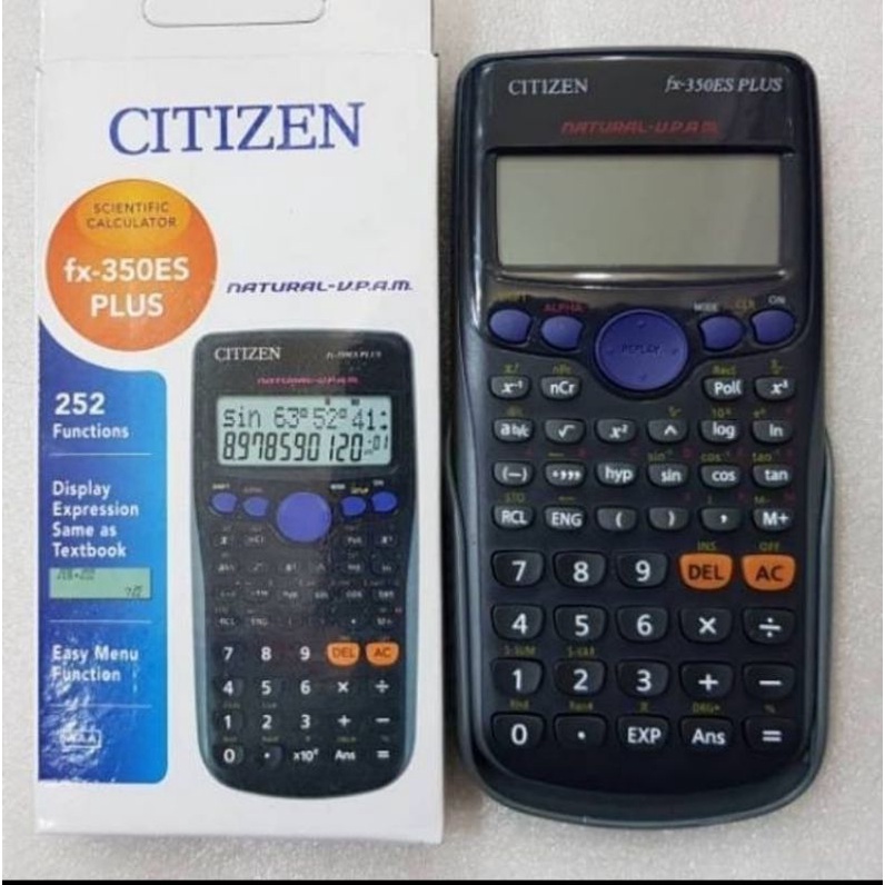 

Kalkulator SCIENTIFIC CITIZEN FX350ES calculator FX 350 ES kasir alat hitung menghitung