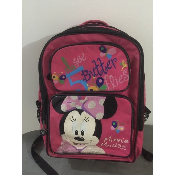 IMPOR DISNEY ORIGINAL tas ransel sekolah minnie mouse disney asli original pink merah muda tas anak 