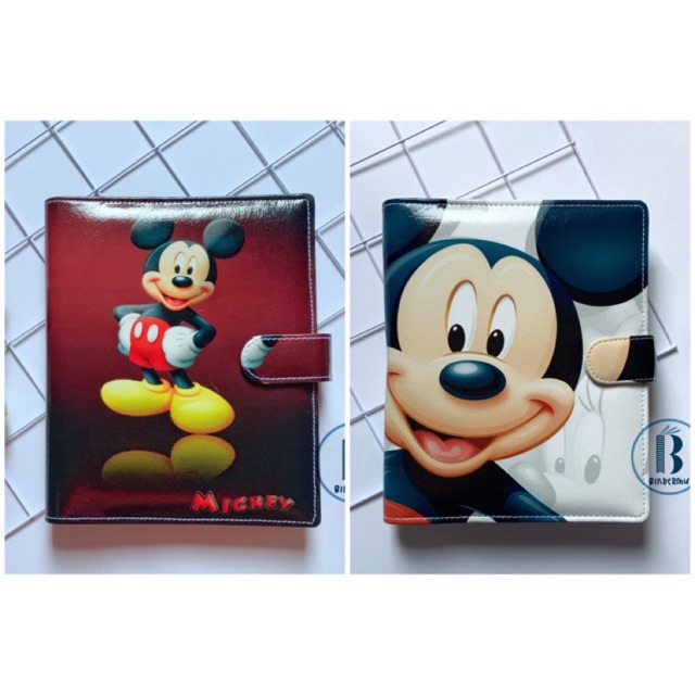 

Bindermu READY Binder Motif Mickey Mouse Printing Kulit Multiring A5 20ring / B5 26ring / 6ring A6
