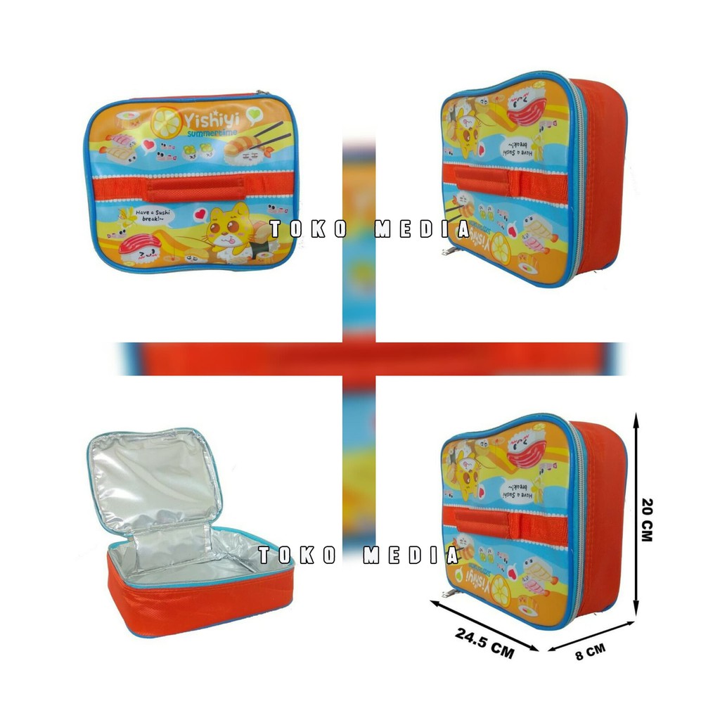 Terunik Tas Bekal Lunch Bag Alum Foil Pasangan Tempat Makan YOOYEE - Orange