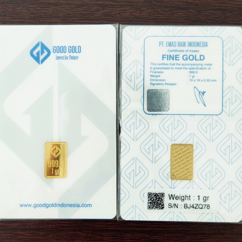 Logam Mulia Good Gold edisi Original/ Emas Batangan Good Gold seri Original/ Emas 24K