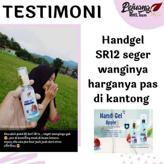 Hand Gel SR12 | Hand Gel Apple SR12 | Hand Spray Strawberry SR12 | Netto 60ml &amp; 100ml | Pembersih tangan SR12 Skincare | Hand Sanitizer