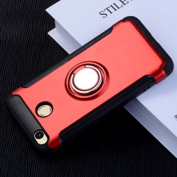 Paket Case Xiaomi Redmi 4X  Prime Armor Robot Sniper Stand 360 Cover Top Quality