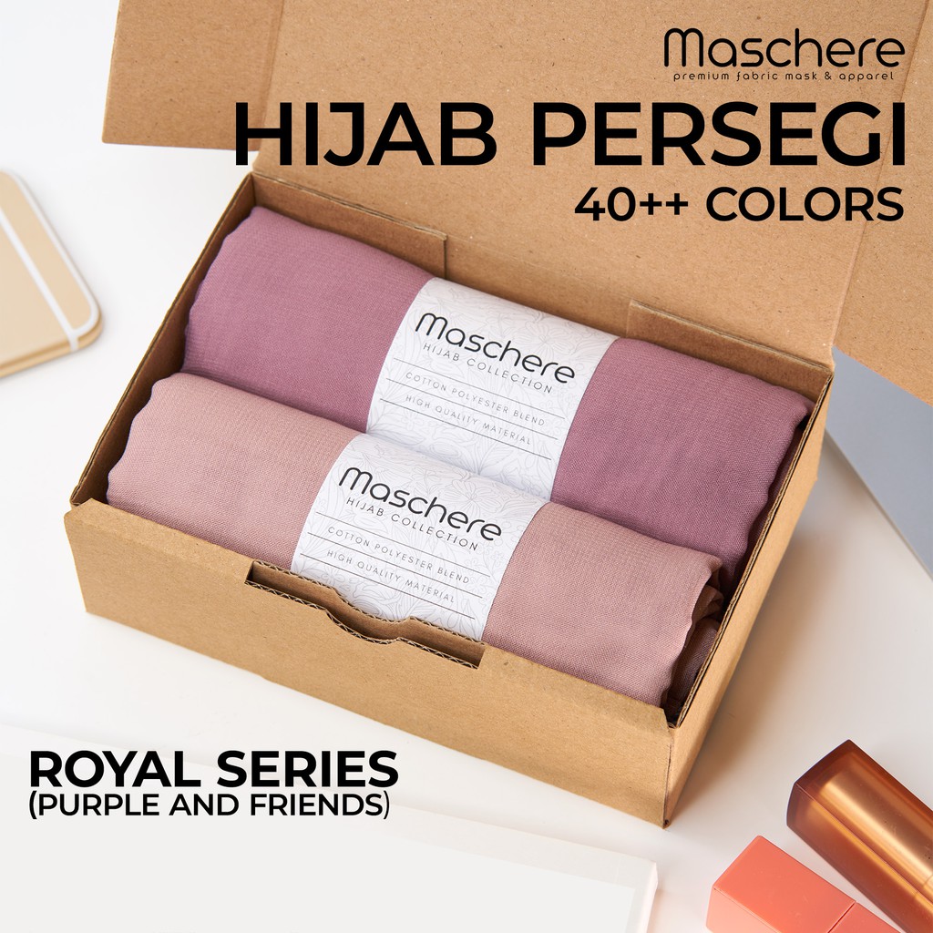 Maschere Premium Hijab Segiempat - Double Hycount