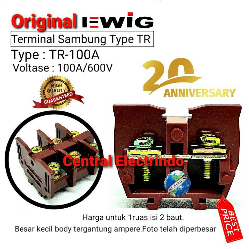 Terminal Block Blok TR-100A Din Rail EWIG.