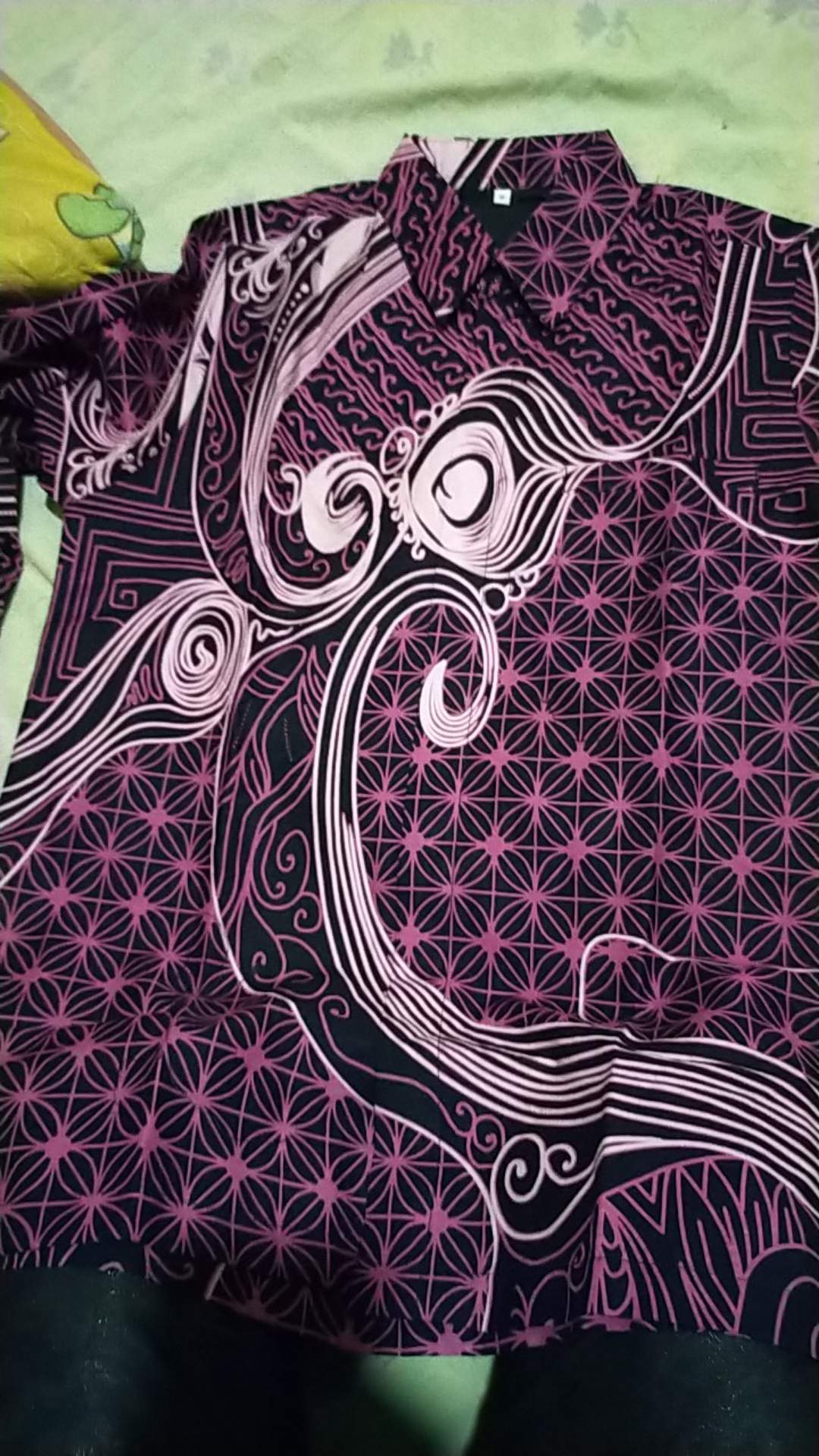 Uwer Ungu Batik Lengan Panjang Full Furing Katun Halus Primisima Hq Size M-xxl Batik Solo Sm Batik