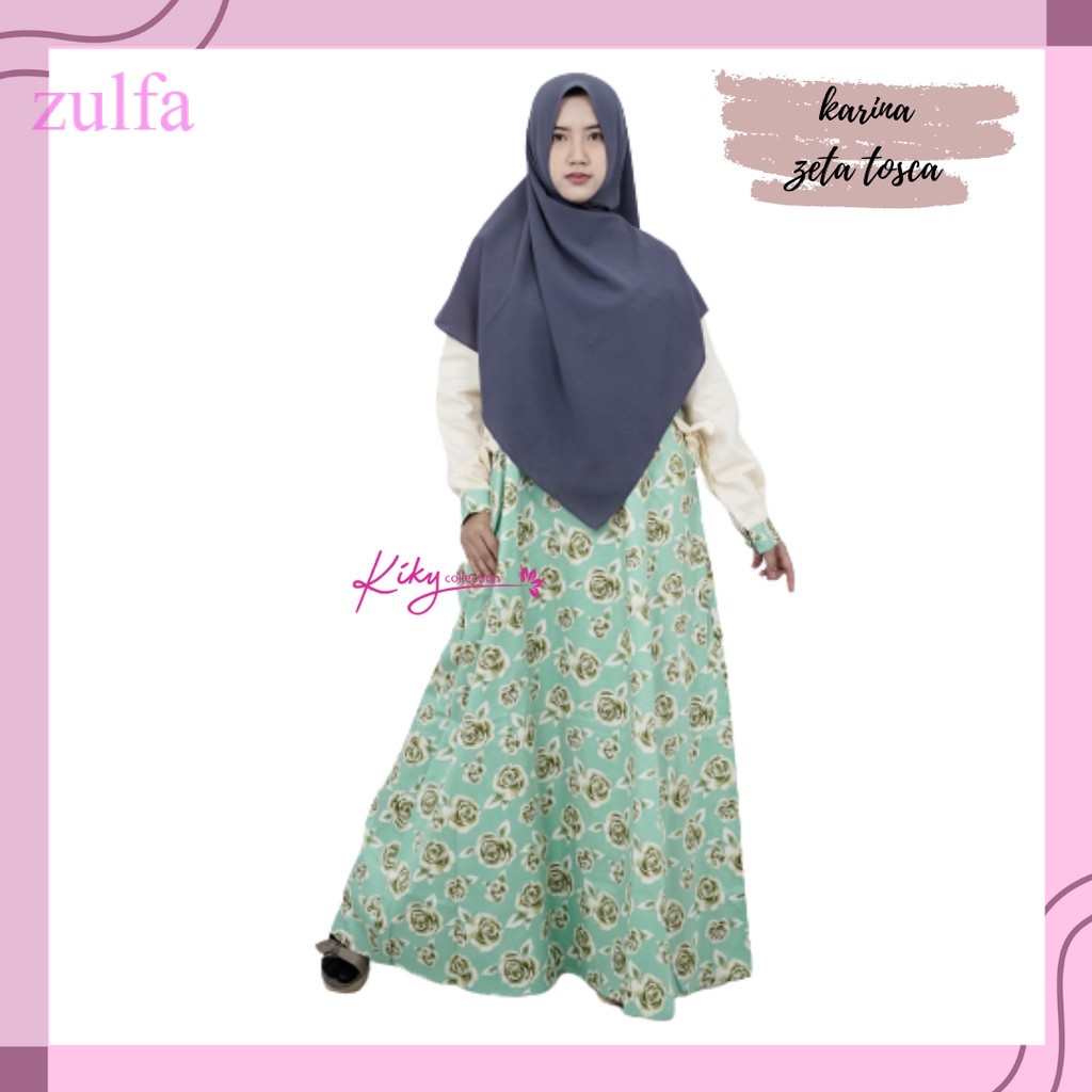 COD- Karina Zeta Gamis Katun Jepang Original Cantik  Fashion Muslimah Terbaik