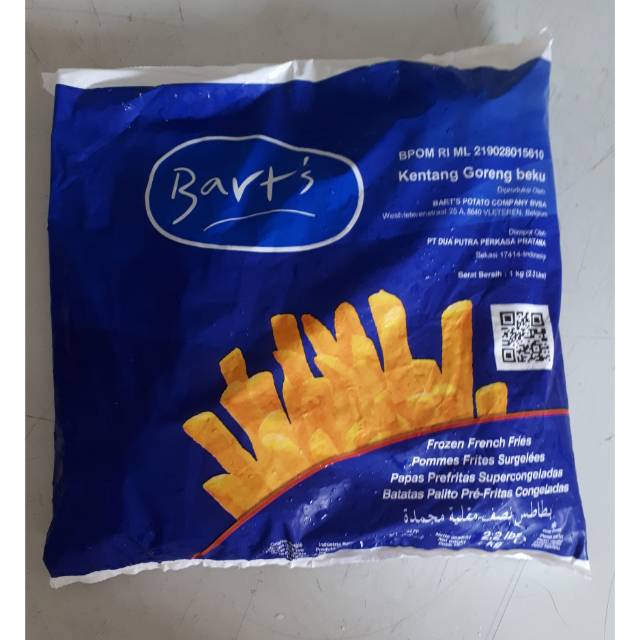 

Kentang shoestring Barts 1kg