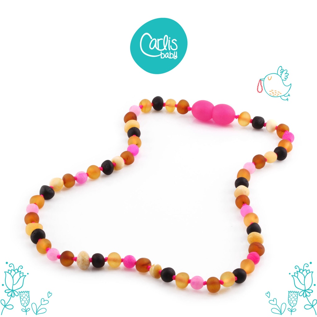 AGL41 / AGL51 Kalung Amber dan Set Amber Bayi Mix Pink Gem Collections By Carlis Baby.